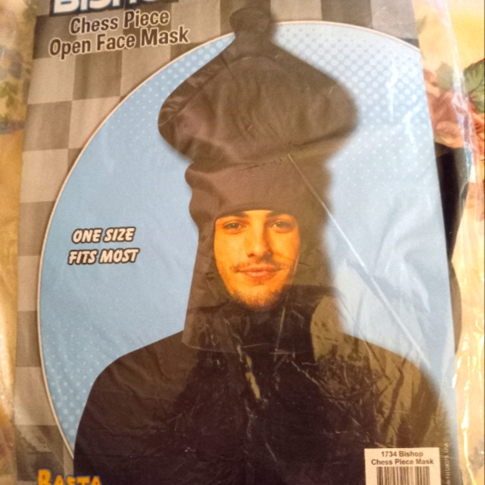 Bishop chess piece open face mask